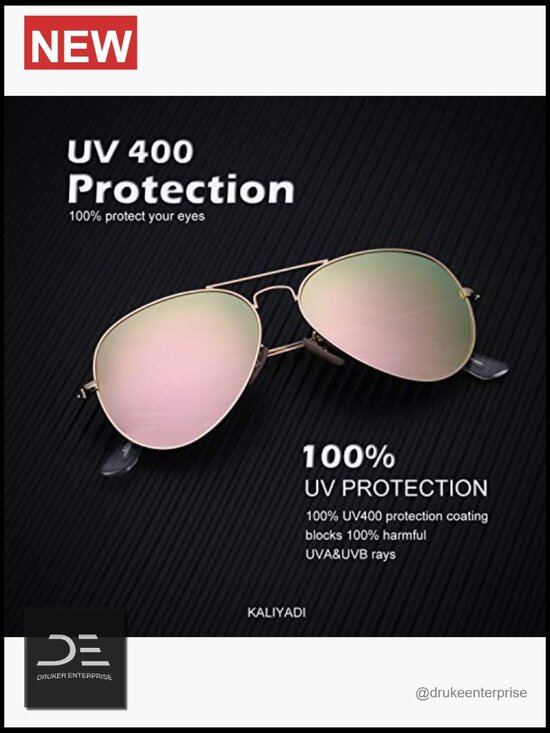Classic Aviator Sunglasses with Polarized UV Blocking Lenses